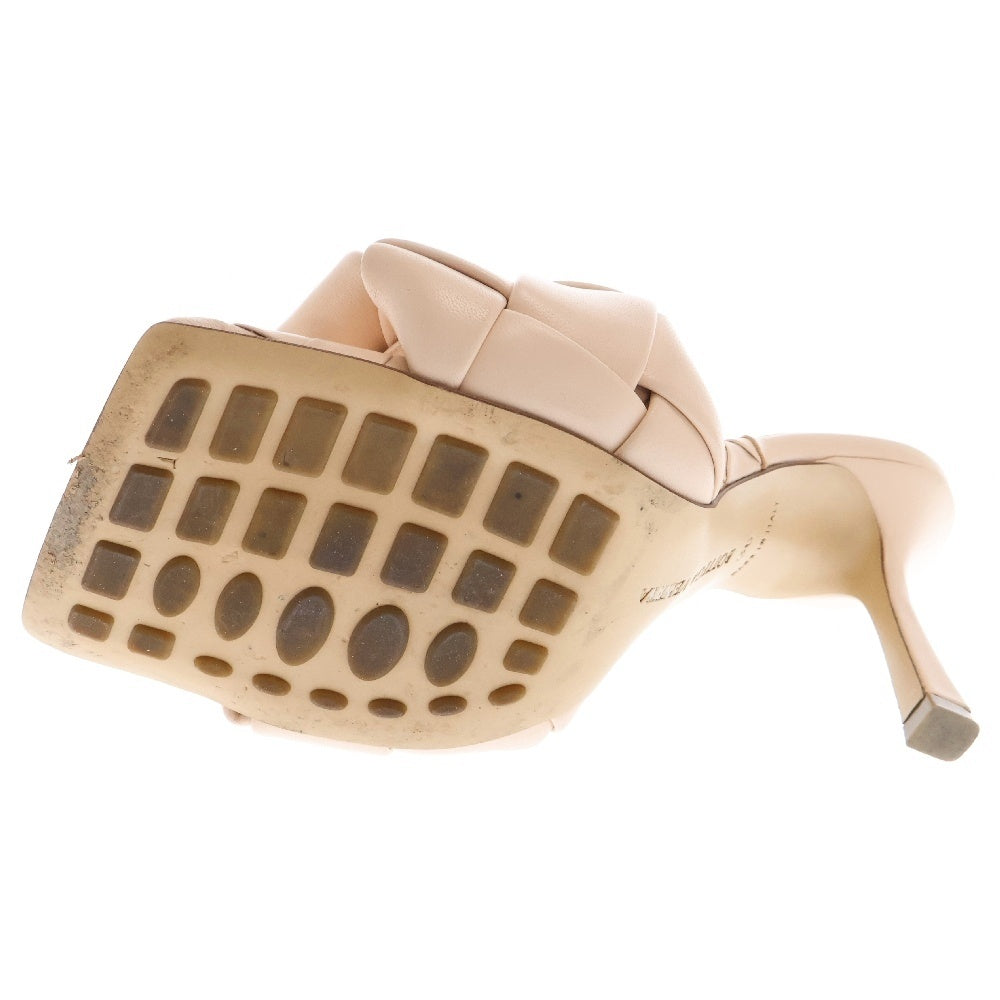 BOTTEGA VENETA(ボッテガヴェネタ) スクエアトゥイントレチャートヒールサンダル パンプス ピンク レディース