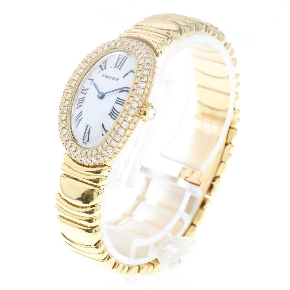 Cartier(カルティエ) ベニュワール 1920 ベゼルダイヤモンド ホワイトシェル文字盤 Au750YG/QZ イエローゴールド クォーツ 腕時計 レディース
