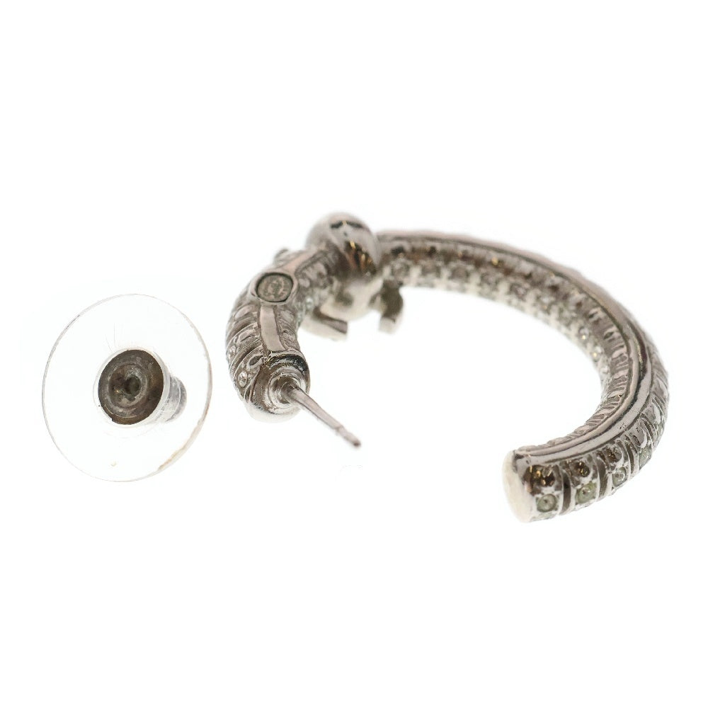 CHANEL(シャネル) ココマーク フープ ピアス ラインストーン メタル シルバー A23P アクセサリー