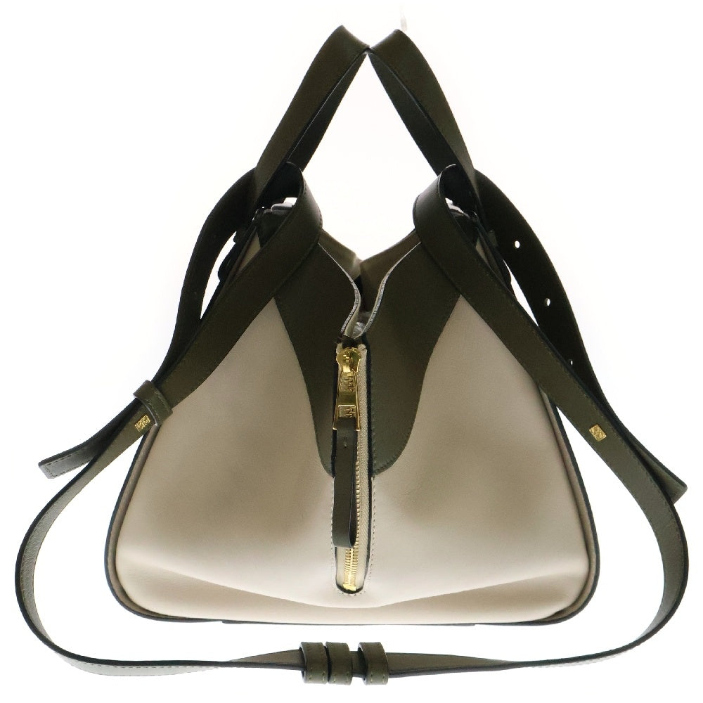 LOEWE(ロエベ) ハンモック スモール オータムグリーン×ライトオーツベージュ レザー 2wayバッグ ハンドバッグ