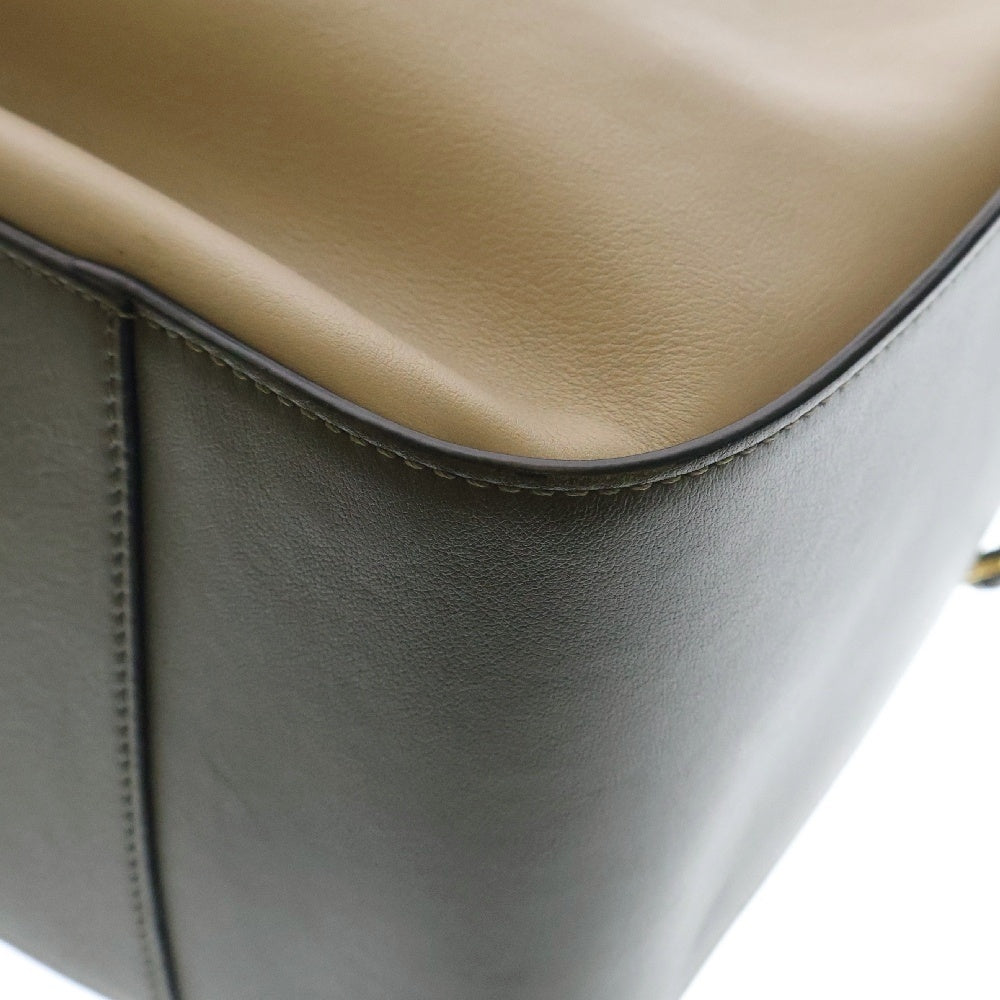 LOEWE(ロエベ) ハンモック スモール オータムグリーン×ライトオーツベージュ レザー 2wayバッグ ハンドバッグ