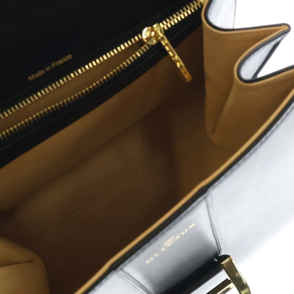 DELVAUX(デルボー) ブリヨンPM 2wayバッグ ブラック レザー ゴールド金具 ハンドバッグ ショルダーバッグ