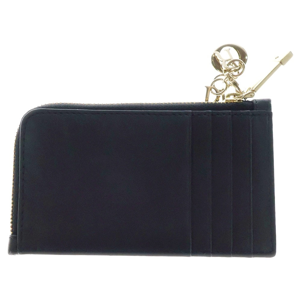 Christian Dior(クリスチャンディオール) レディディオール コインケース カードケース ブラック ゴールド金具 レザー S0965ONMJ_M900