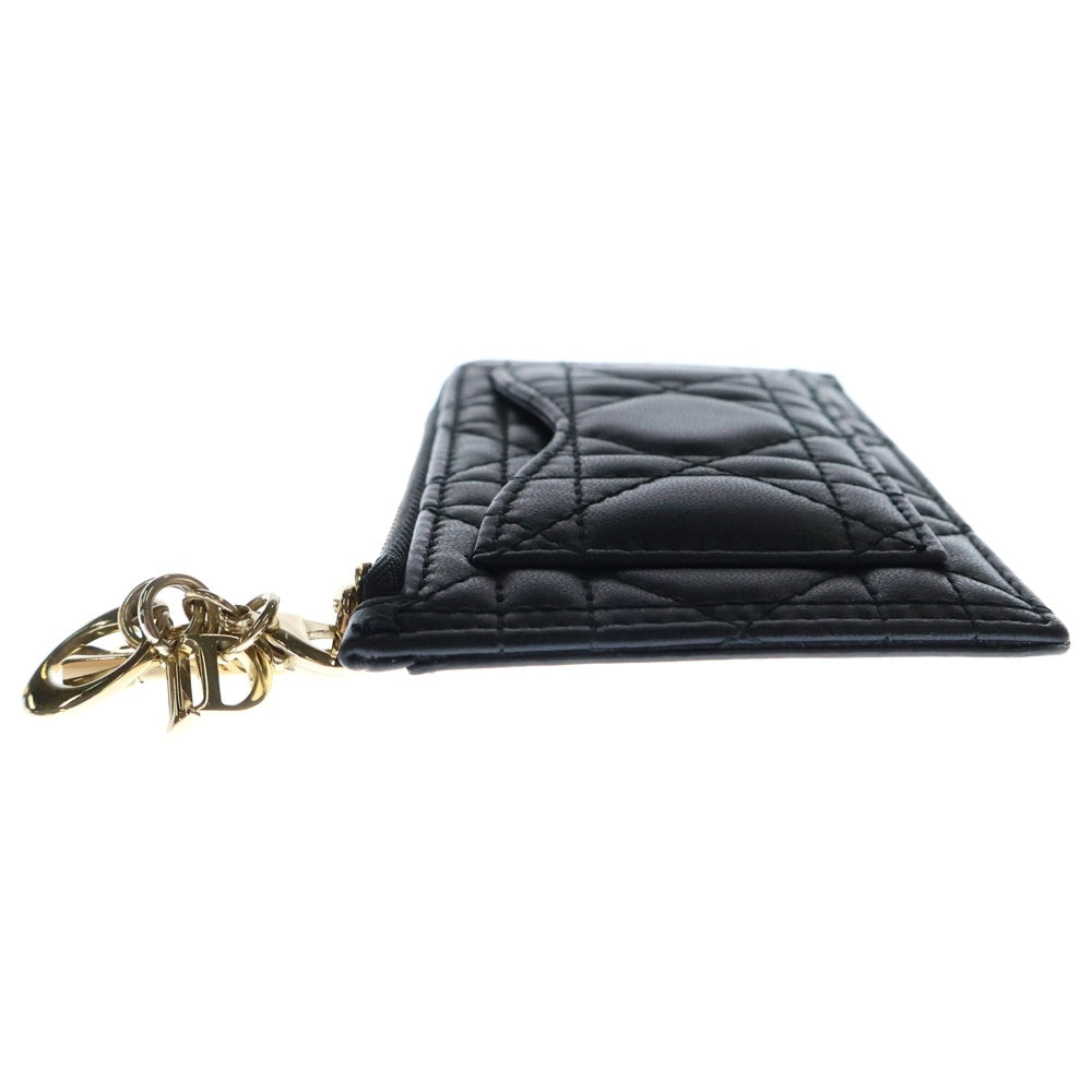 Christian Dior(クリスチャンディオール) レディディオール コインケース カードケース ブラック ゴールド金具 レザー S0965ONMJ_M900