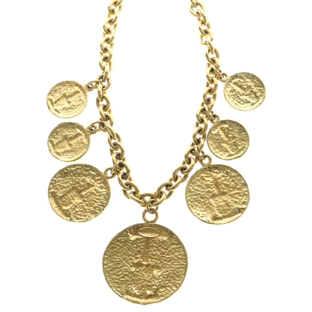 CHANEL(シャネル) ヴィンテージコインネックレス ライオン ゴールド