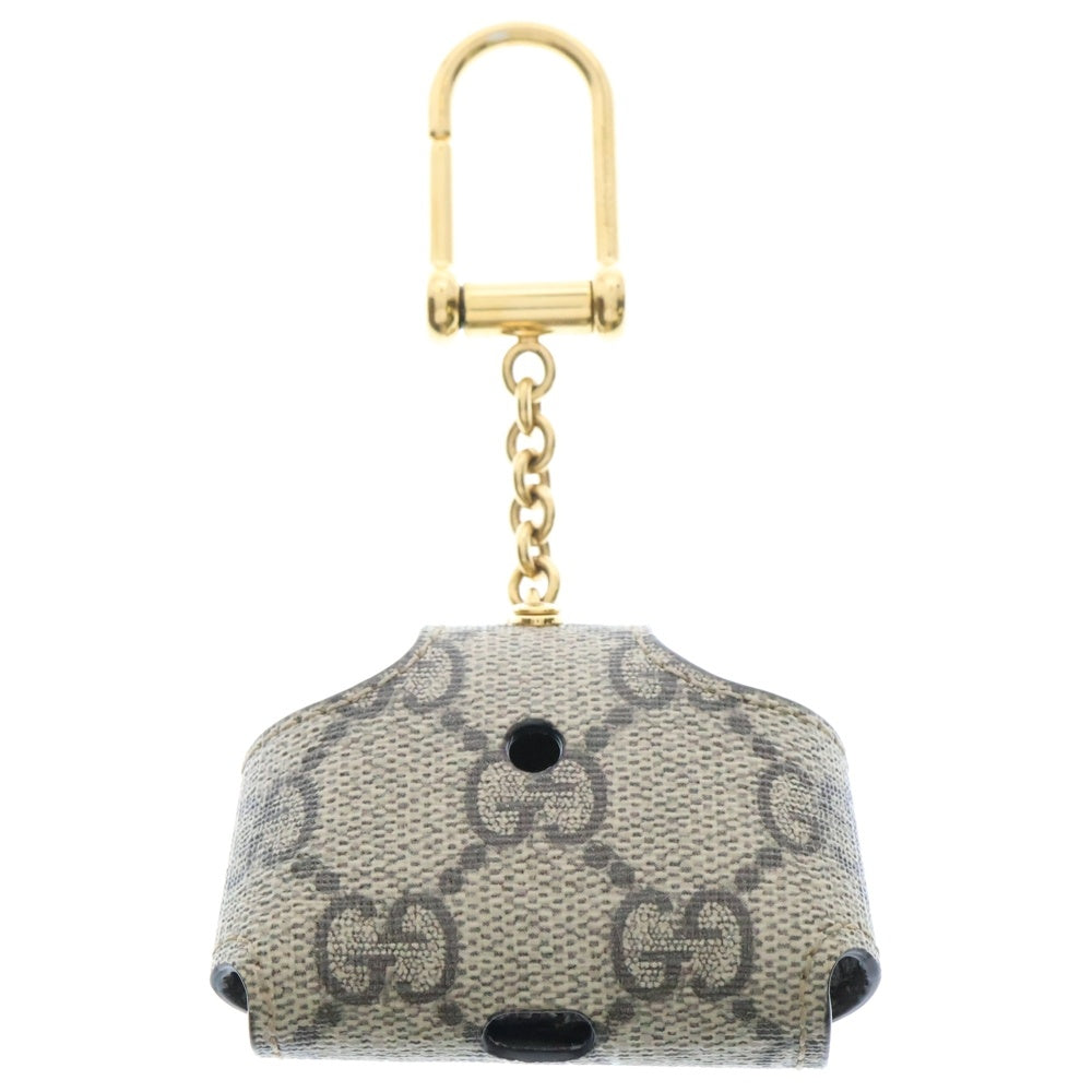 GUCCI(グッチ) エアポッズプロケース ベージュ×エボニー GGキャンバスゴールド金具 631683