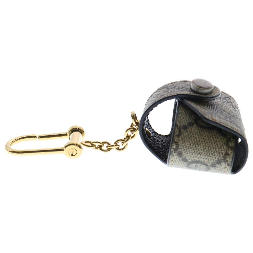 GUCCI(グッチ) エアポッズプロケース ベージュ×エボニー GGキャンバスゴールド金具 631683