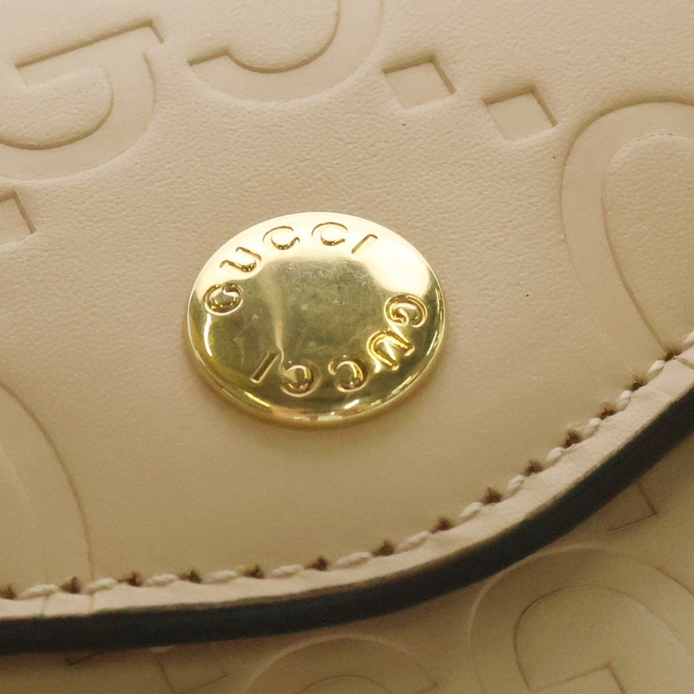 GUCCI(グッチ) GGレザー スーパー ミニショルダーバッグ ゴールド金具 ベージュ 772794