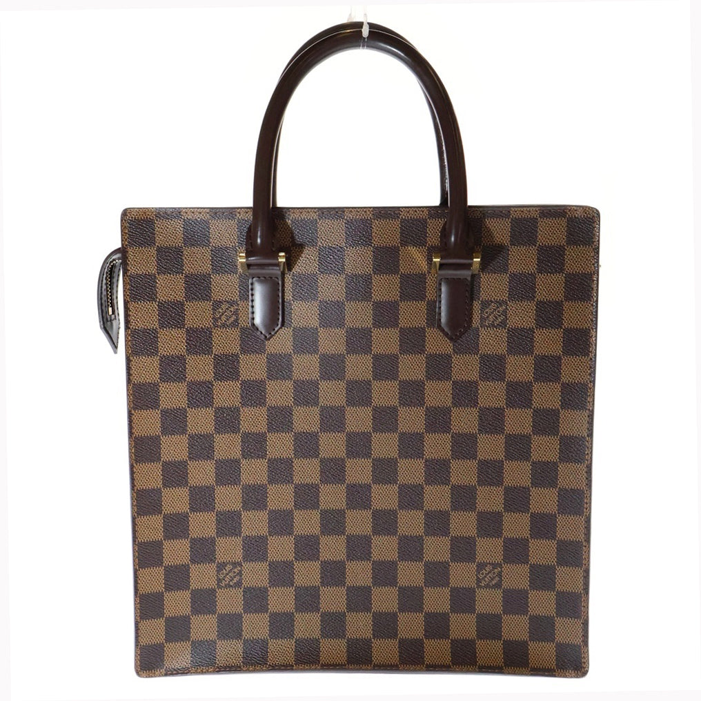 LOUIS VUITTON(ルイヴィトン) ダミエ ヴェニスPM トートバッグ ハンドバッグ ブラウン ゴールド金具 レザー×PVC N51145