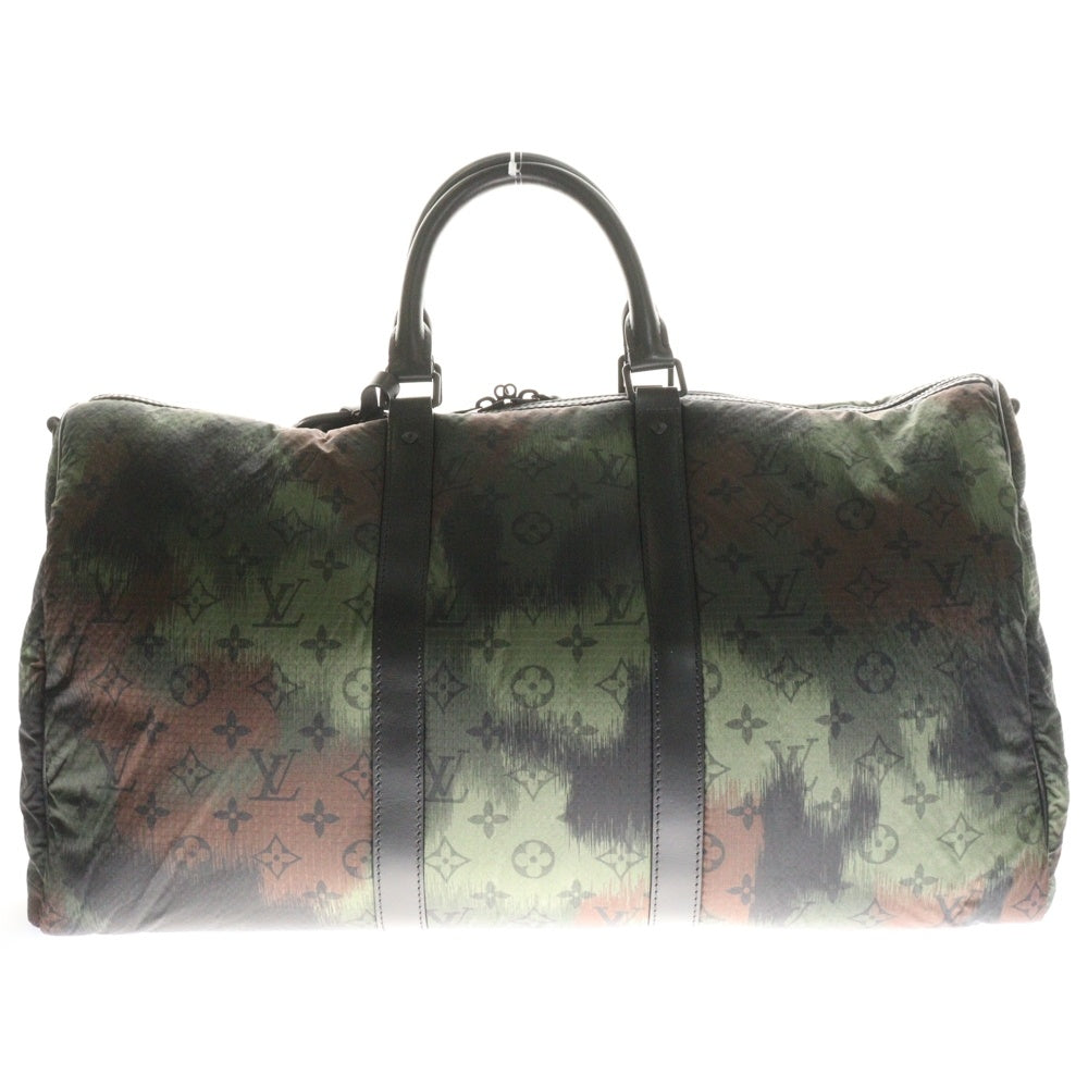 LOUIS VUITTON(ルイヴィトン) モノグラム キーポルバンドリエール50 カモフラージュ ナイロン ボストンバッグ カーキ M56416
