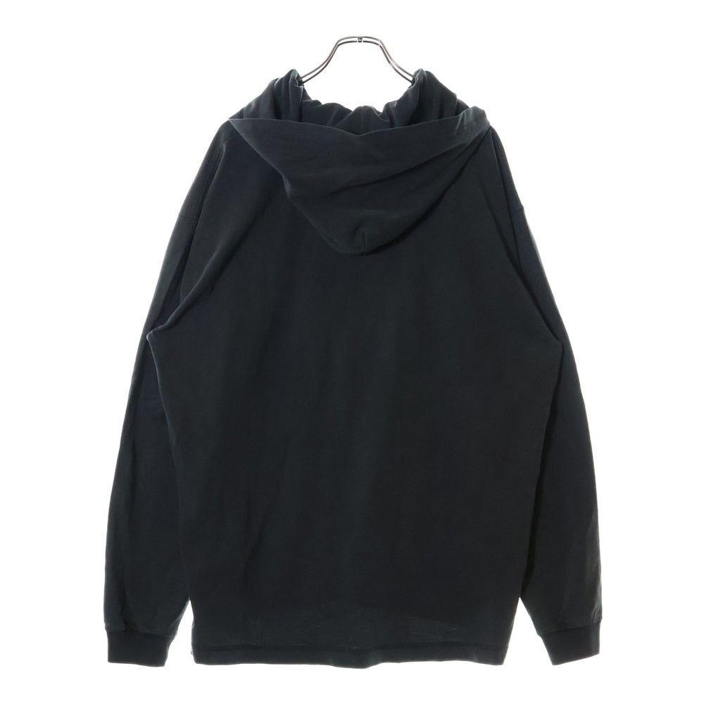DIESEL(ディーゼル) T-WAHOOD ロゴネック フーデッドカットソー ブラック 長袖Tシャツ A06264