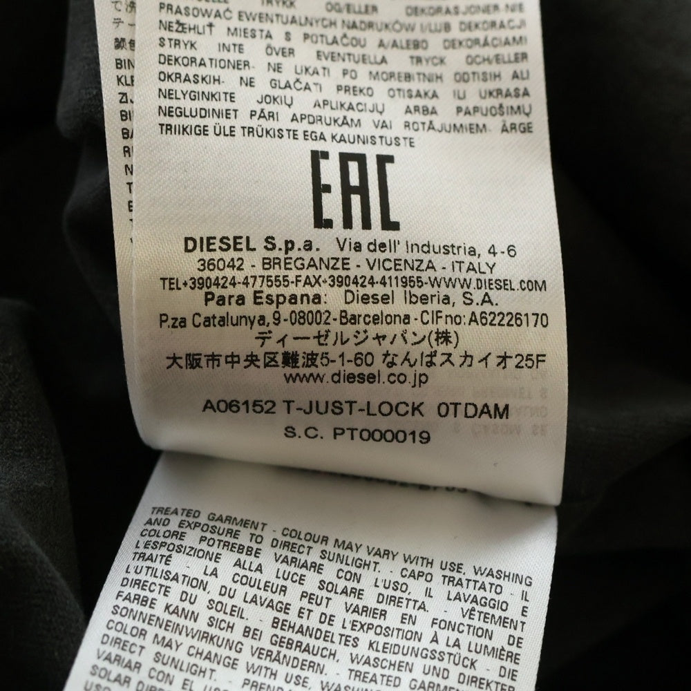DIESEL(ディーゼル) ピーカブーロゴ Tシャツ 半袖 グレー コットン 3XL A06152