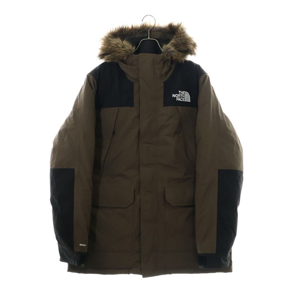 THE NORTH FACE(ザノースフェイス) マクマード パーカー ロゴ刺繍 ファー付き フーデッドダウンジャケット ブラウン/ブラック ND52416Z