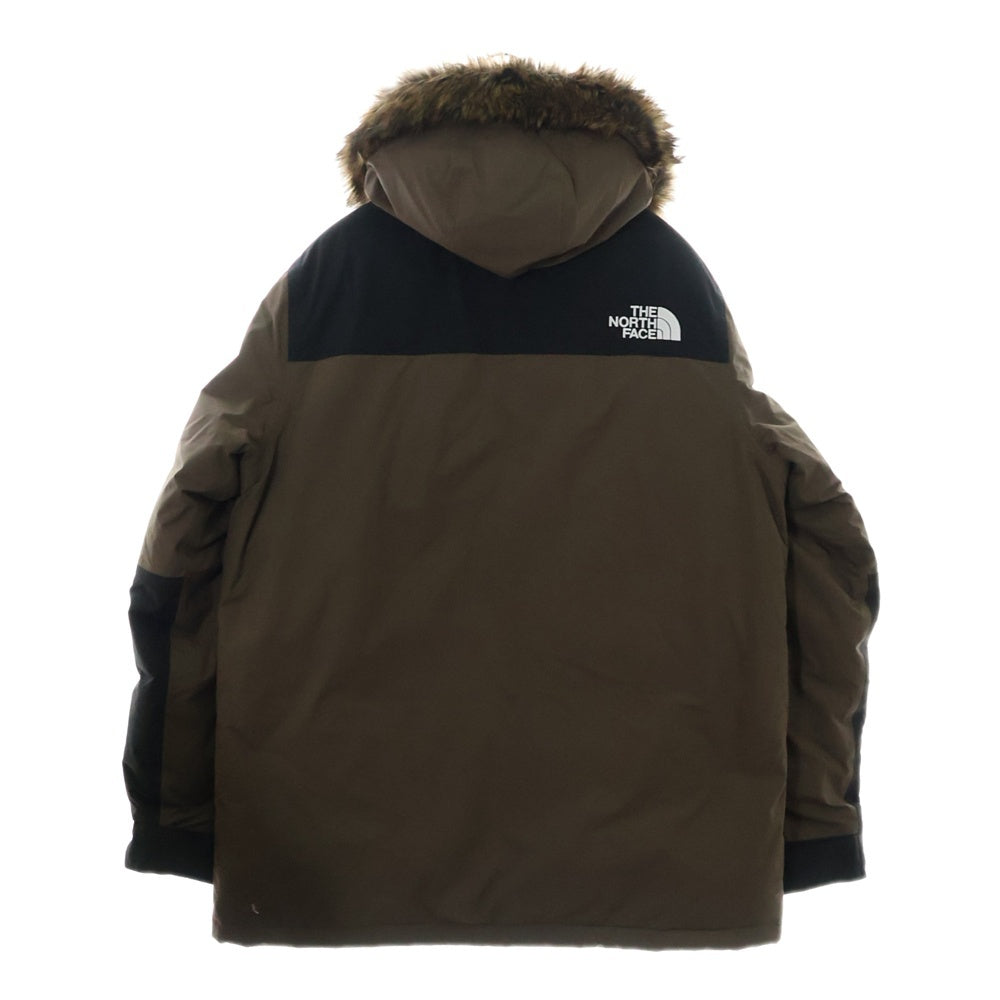 THE NORTH FACE(ザノースフェイス) マクマード パーカー ロゴ刺繍 ファー付き フーデッドダウンジャケット ブラウン/ブラック ND52416Z