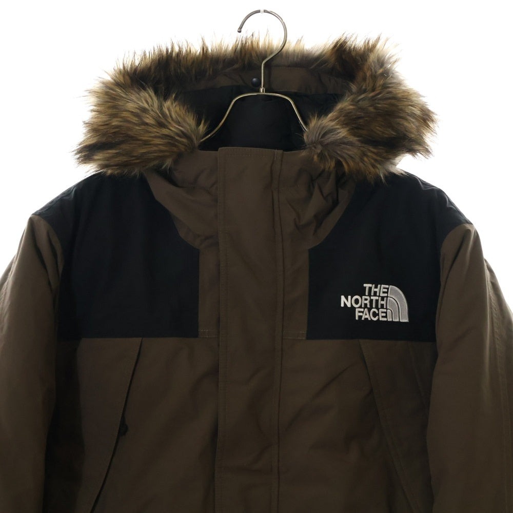 THE NORTH FACE(ザノースフェイス) マクマード パーカー ロゴ刺繍 ファー付き フーデッドダウンジャケット ブラウン/ブラック ND52416Z