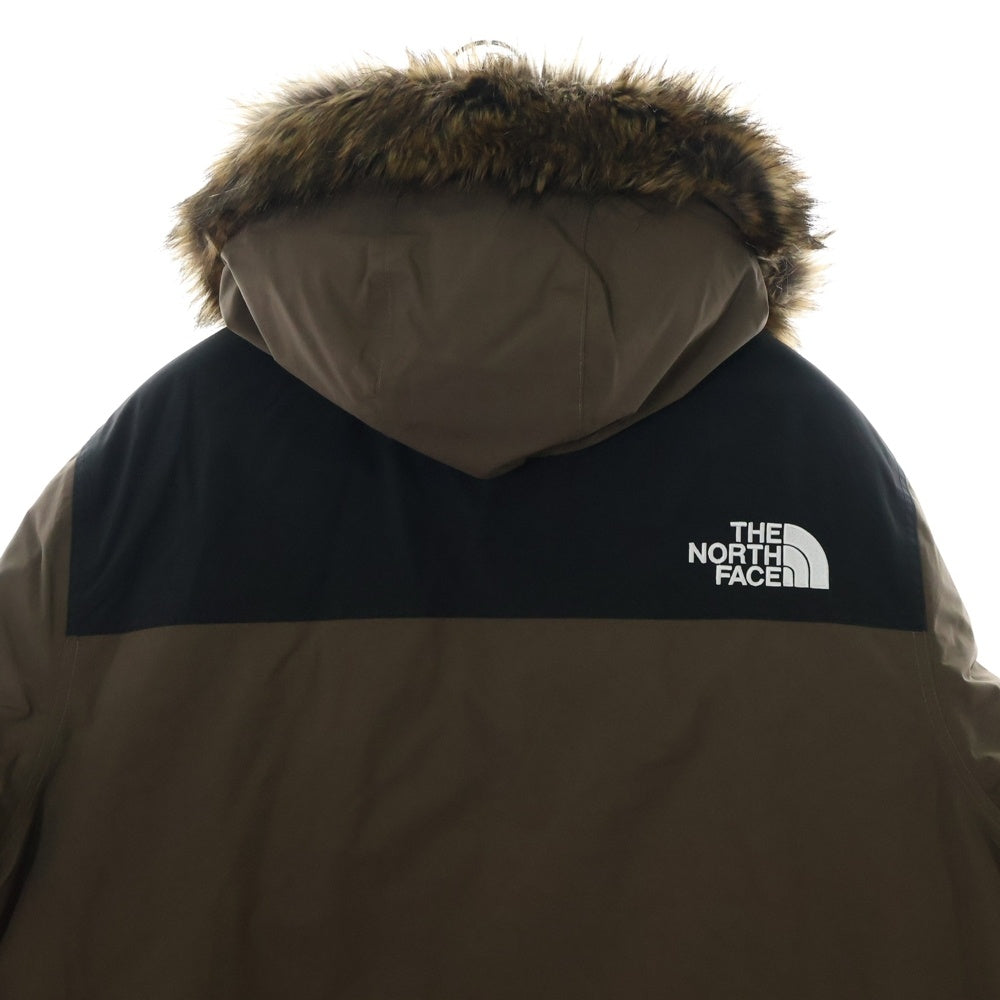 THE NORTH FACE(ザノースフェイス) マクマード パーカー ロゴ刺繍 ファー付き フーデッドダウンジャケット ブラウン/ブラック ND52416Z