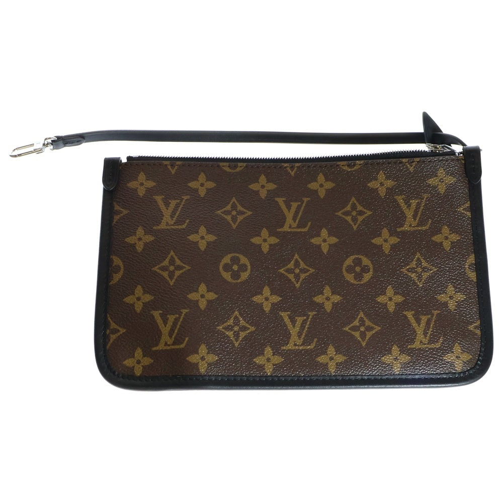 LOUIS VUITTON(ルイヴィトン) モノグラム キャリーオールバイブMM ポーチ付 レザーショルダーバッグ ブラック レディース M25143