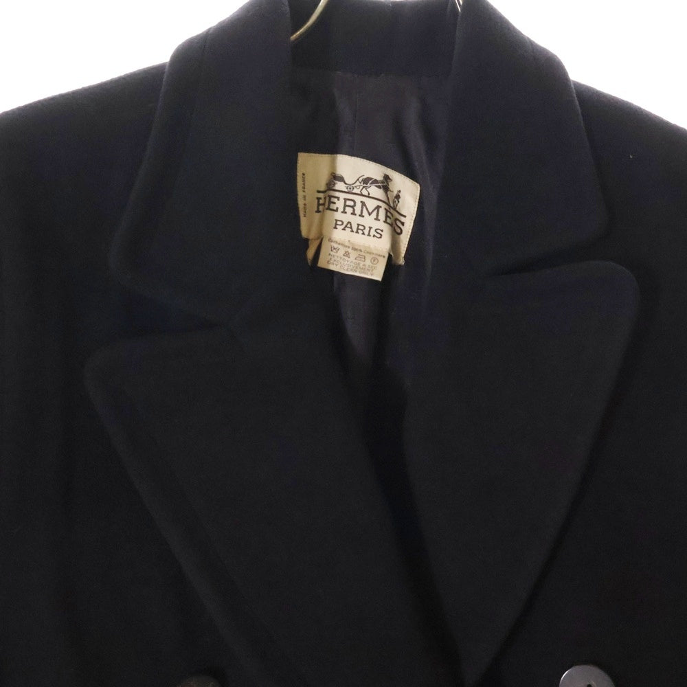 HERMES(エルメス) ロングコート ブラック カシミヤ 36 レディース