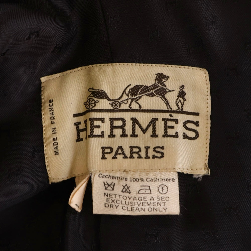 HERMES(エルメス) ロングコート ブラック カシミヤ 36 レディース