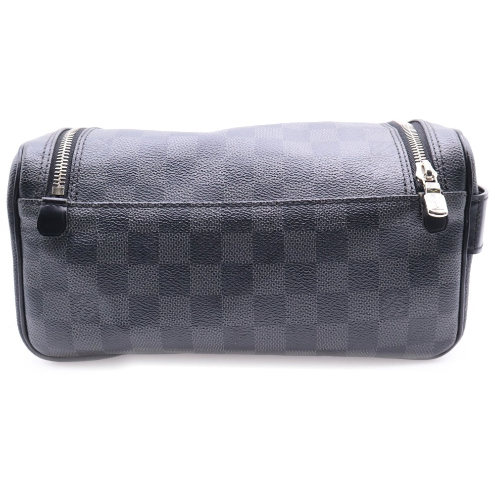 LOUIS VUITTON(ルイヴィトン) ダミエグラフィット トワレポーチ セカンドバッグ クラッチバッグ ブラック シルバー金具 レザー×PVC N47625