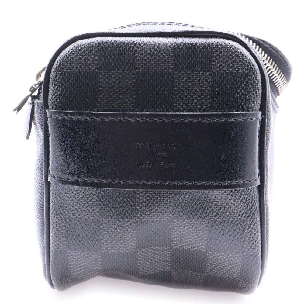 LOUIS VUITTON(ルイヴィトン) ダミエグラフィット トワレポーチ セカンドバッグ クラッチバッグ ブラック シルバー金具 レザー×PVC N47625