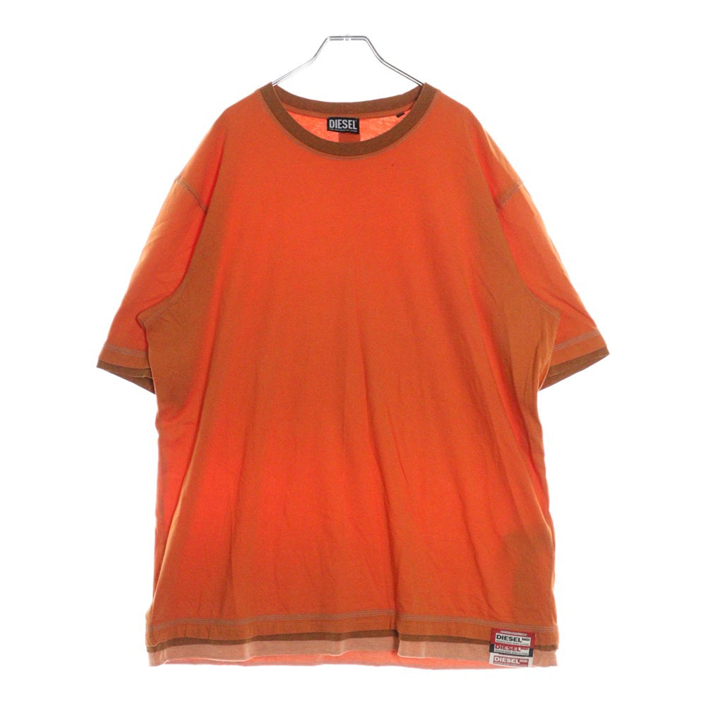 DIESEL(ディーゼル) Tシャツ オレンジ 半袖 ビックシルエット A06163