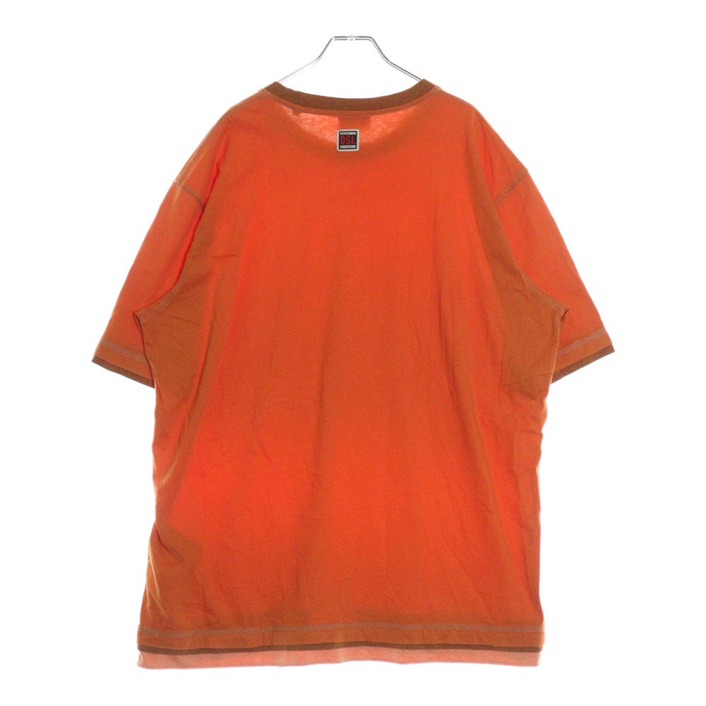 DIESEL(ディーゼル) Tシャツ オレンジ 半袖 ビックシルエット A06163