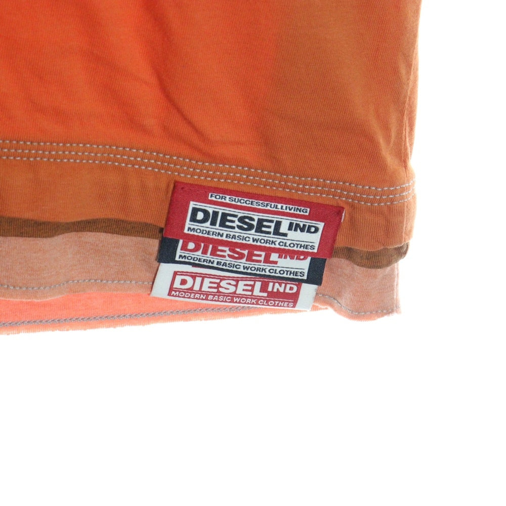 DIESEL(ディーゼル) Tシャツ オレンジ 半袖 ビックシルエット A06163
