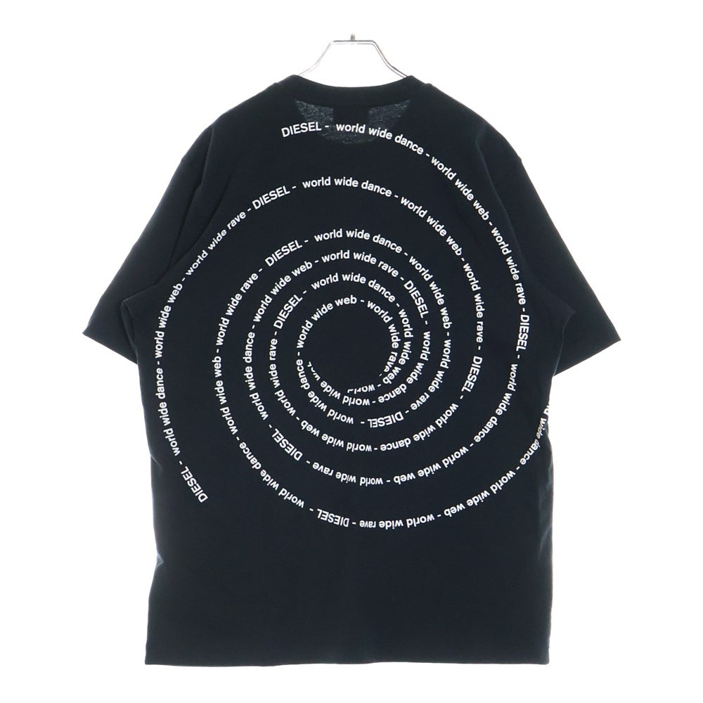 DIESEL(ディーゼル) T-JUST-L8 バックプリント半袖Tシャツ ブラック A11343