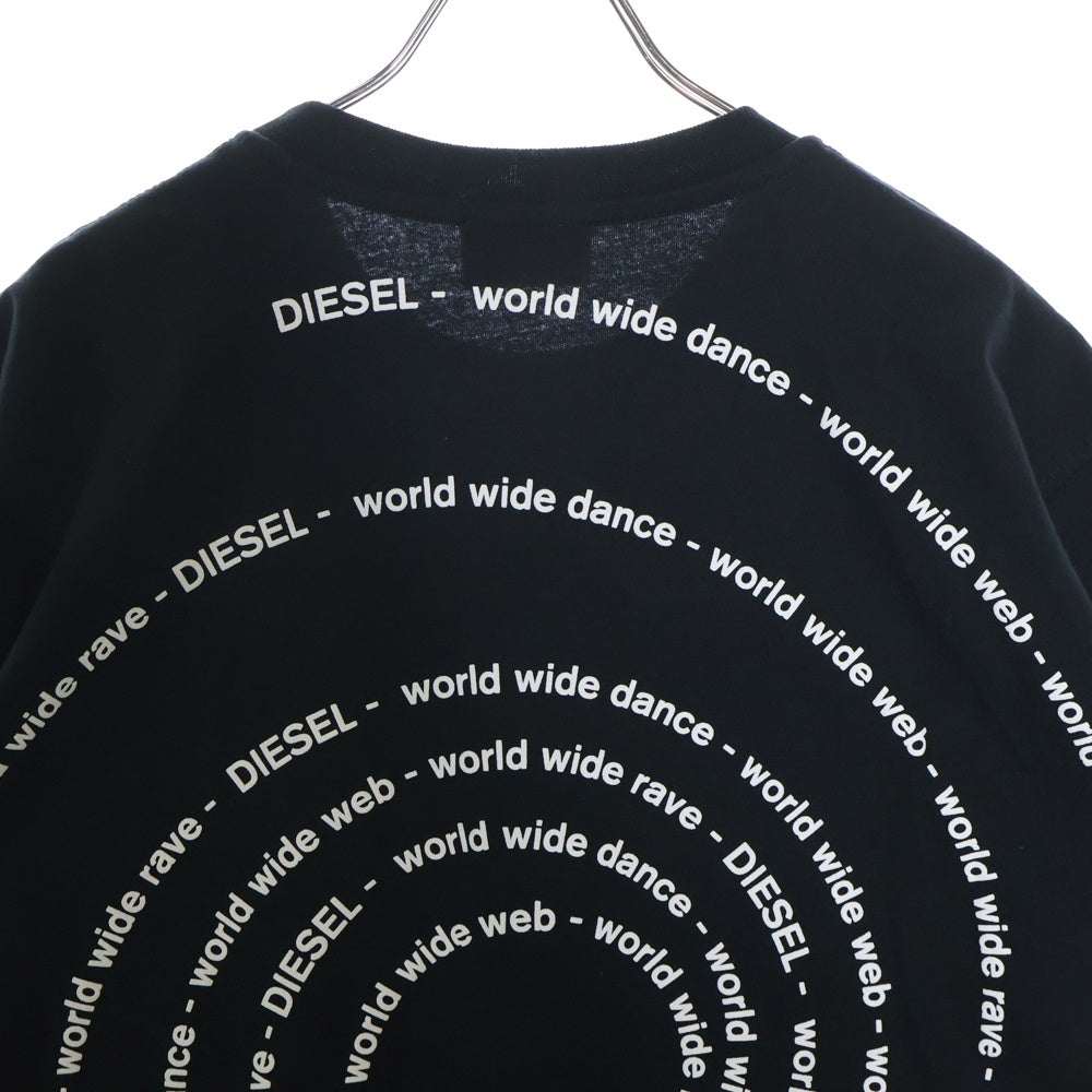 DIESEL(ディーゼル) T-JUST-L8 バックプリント半袖Tシャツ ブラック A11343