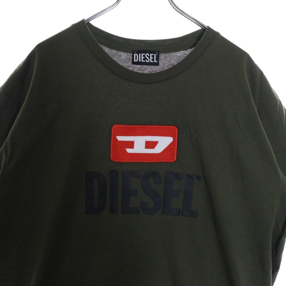DIESEL(ディーゼル) フロントロゴ 半袖 Tシャツ カットソー カーキ A09750
