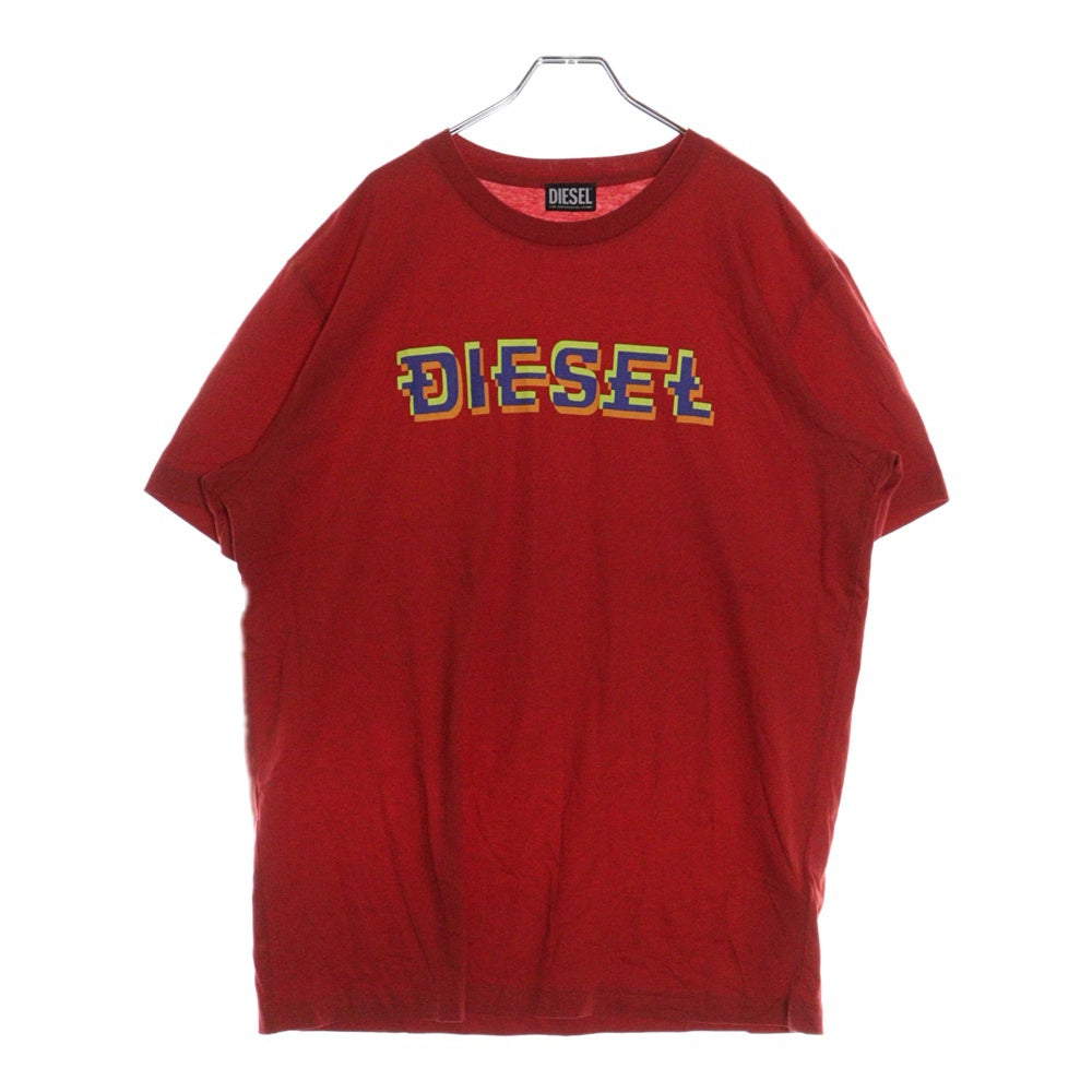 DIESEL(ディーゼル) T-DIEGOR-K52 フロントロゴ 半袖 Tシャツ カットソー レッド A06508