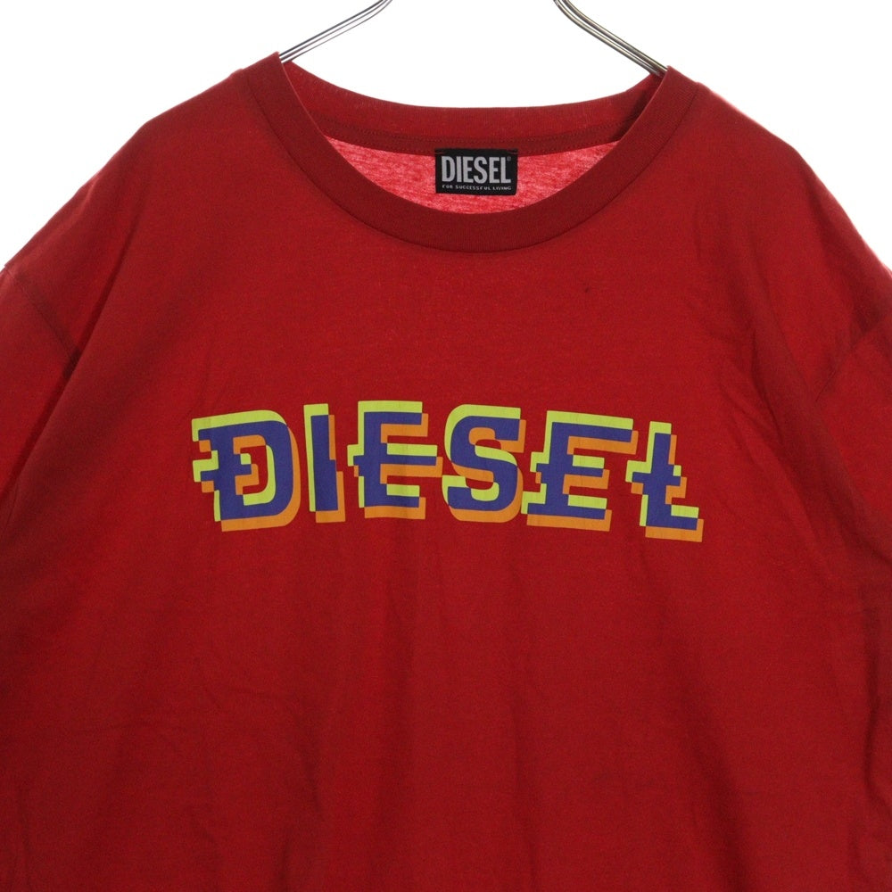 DIESEL(ディーゼル) T-DIEGOR-K52 フロントロゴ 半袖 Tシャツ カットソー レッド A06508