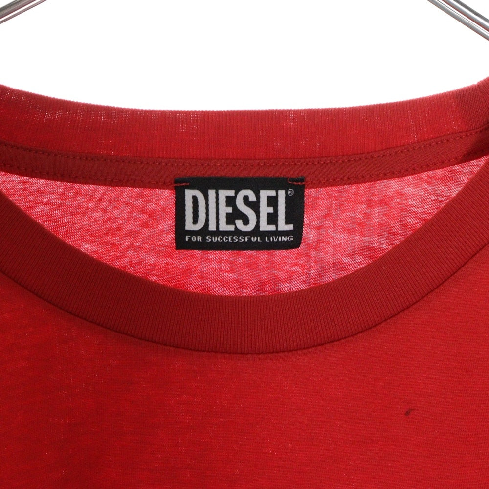 DIESEL(ディーゼル) T-DIEGOR-K52 フロントロゴ 半袖 Tシャツ カットソー レッド A06508