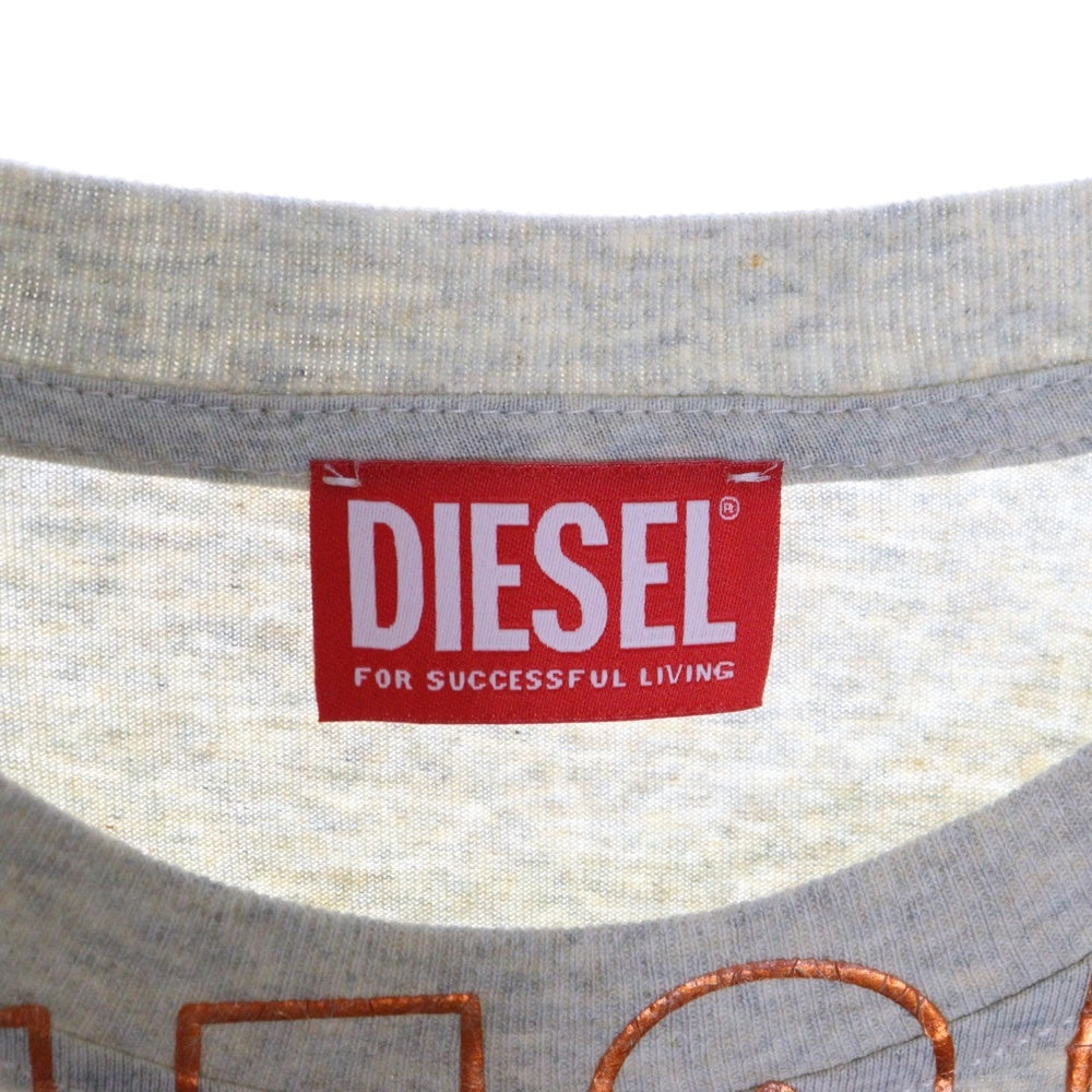 DIESEL(ディーゼル) Tシャツ 半袖 アイボリー フロントプリント コットン A11441