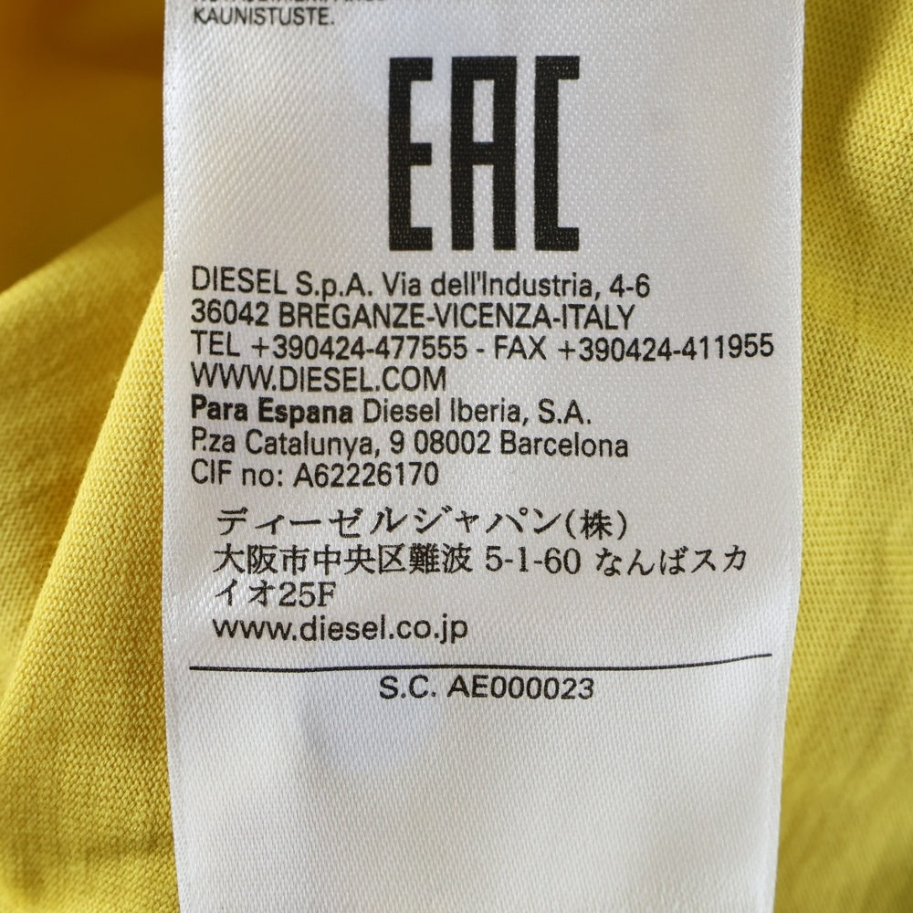 DIESEL(ディーゼル) プリントTシャツ 半袖 コットン イエロー A06496