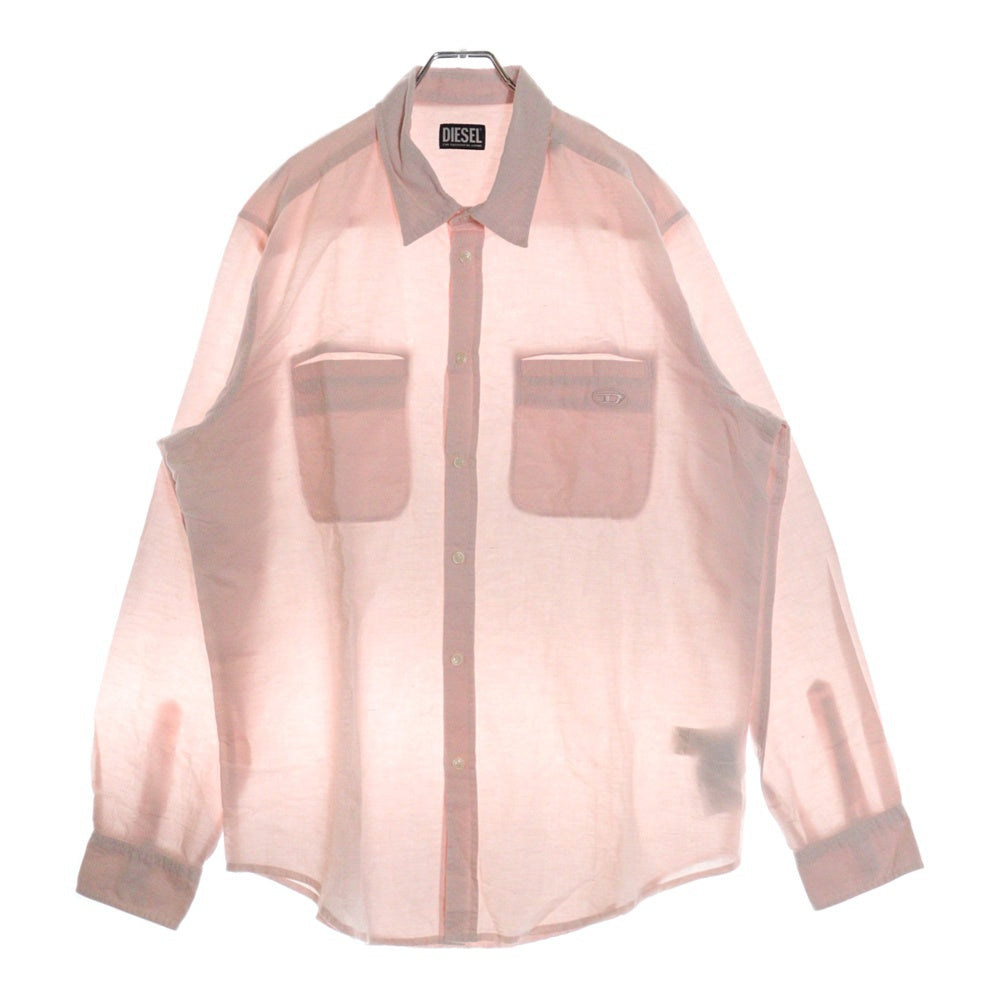 DIESEL(ディーゼル) 長袖シャツ コットン ライトピンク A08826