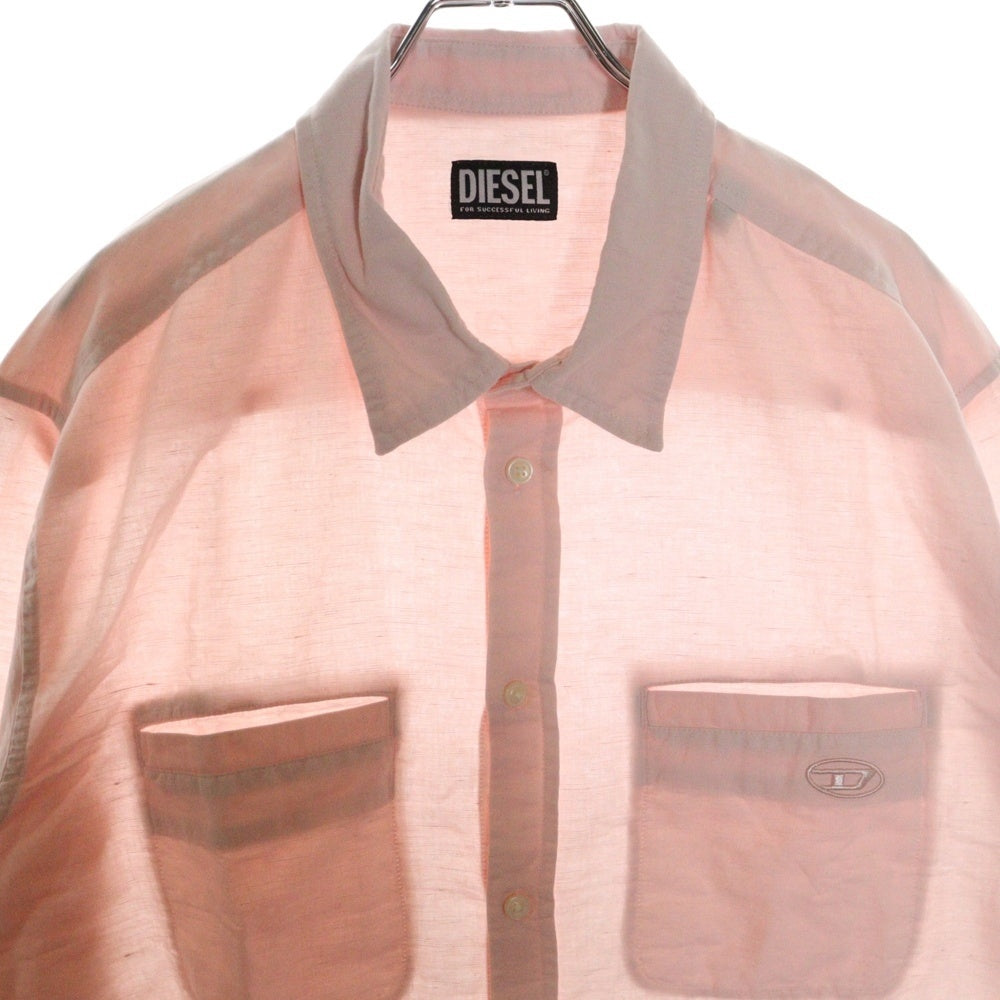 DIESEL(ディーゼル) 長袖シャツ コットン ライトピンク A08826