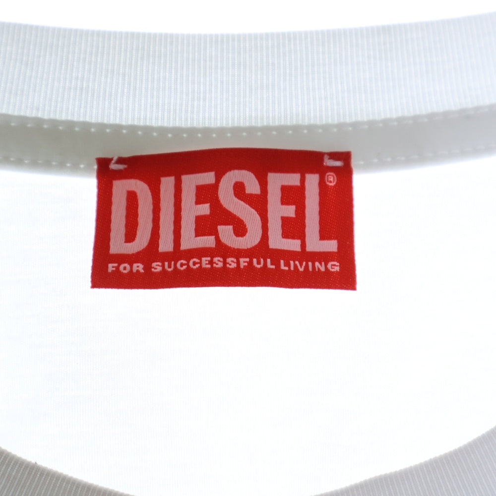 DIESEL(ディーゼル) T MIEGOR ロゴプリント 半袖Tシャツ カットソー ホワイト A11282