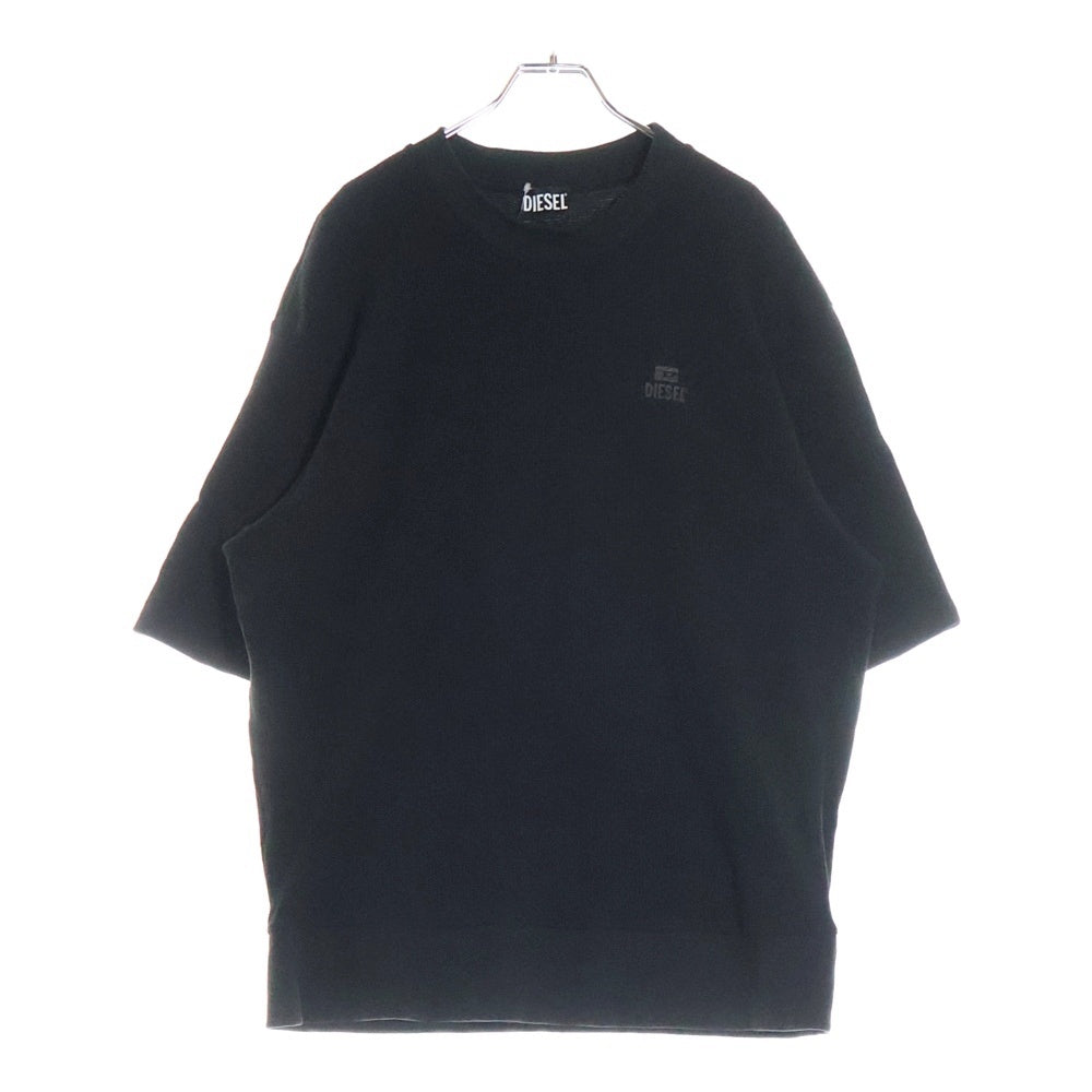 DIESEL(ディーゼル) ロゴ ワッフル半袖Tシャツ ブラック