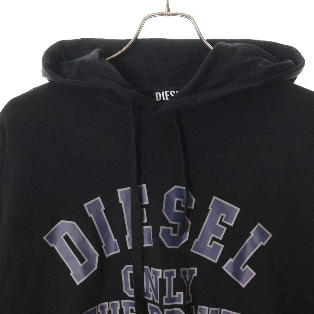 DIESEL(ディーゼル) ONLY THE BRAVE オンリーザブレイブ ロゴデザイン フーデッドプルオーバーパーカー ブラック A15055