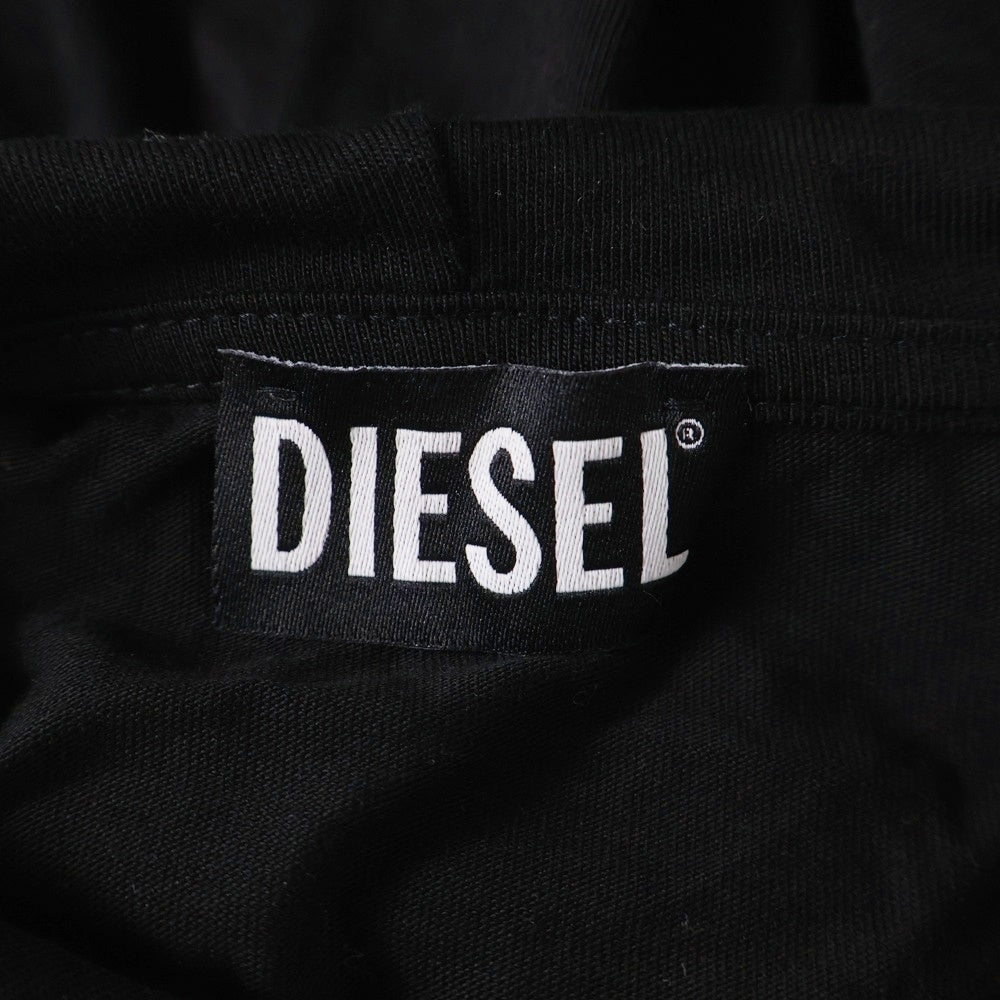 DIESEL(ディーゼル) ONLY THE BRAVE オンリーザブレイブ ロゴデザイン フーデッドプルオーバーパーカー ブラック A15055