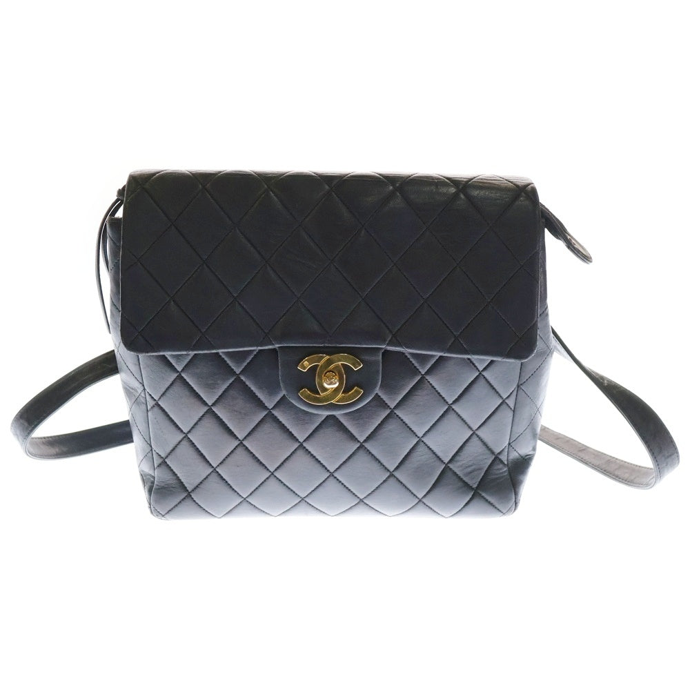 CHANEL(シャネル) マトラッセ リュックサック バックパック ブラック ゴールド金具 ラムスキン