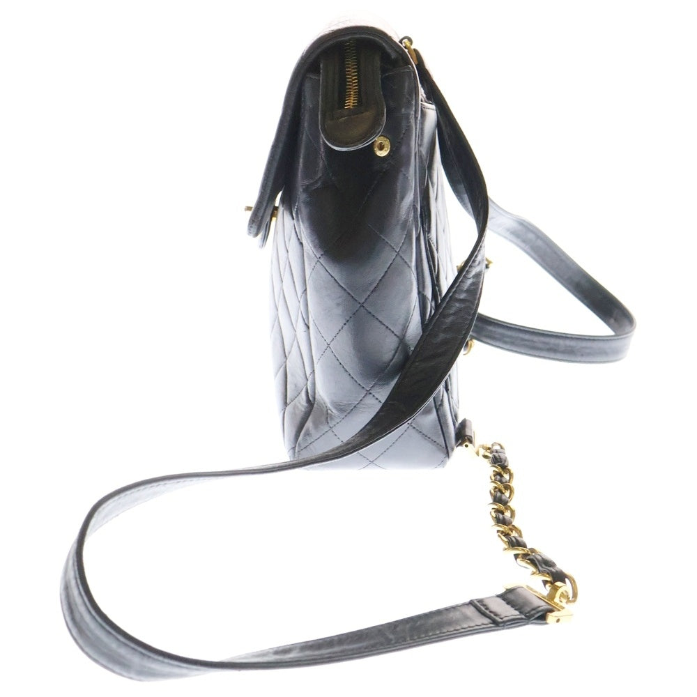 CHANEL(シャネル) マトラッセ リュックサック バックパック ブラック ゴールド金具 ラムスキン