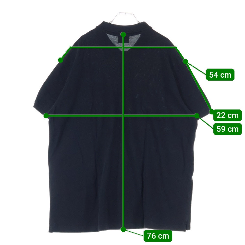 DIESEL(ディーゼル) ワッペンロゴ オーバーサイズ 半袖ポロシャツ カットソー ブラック