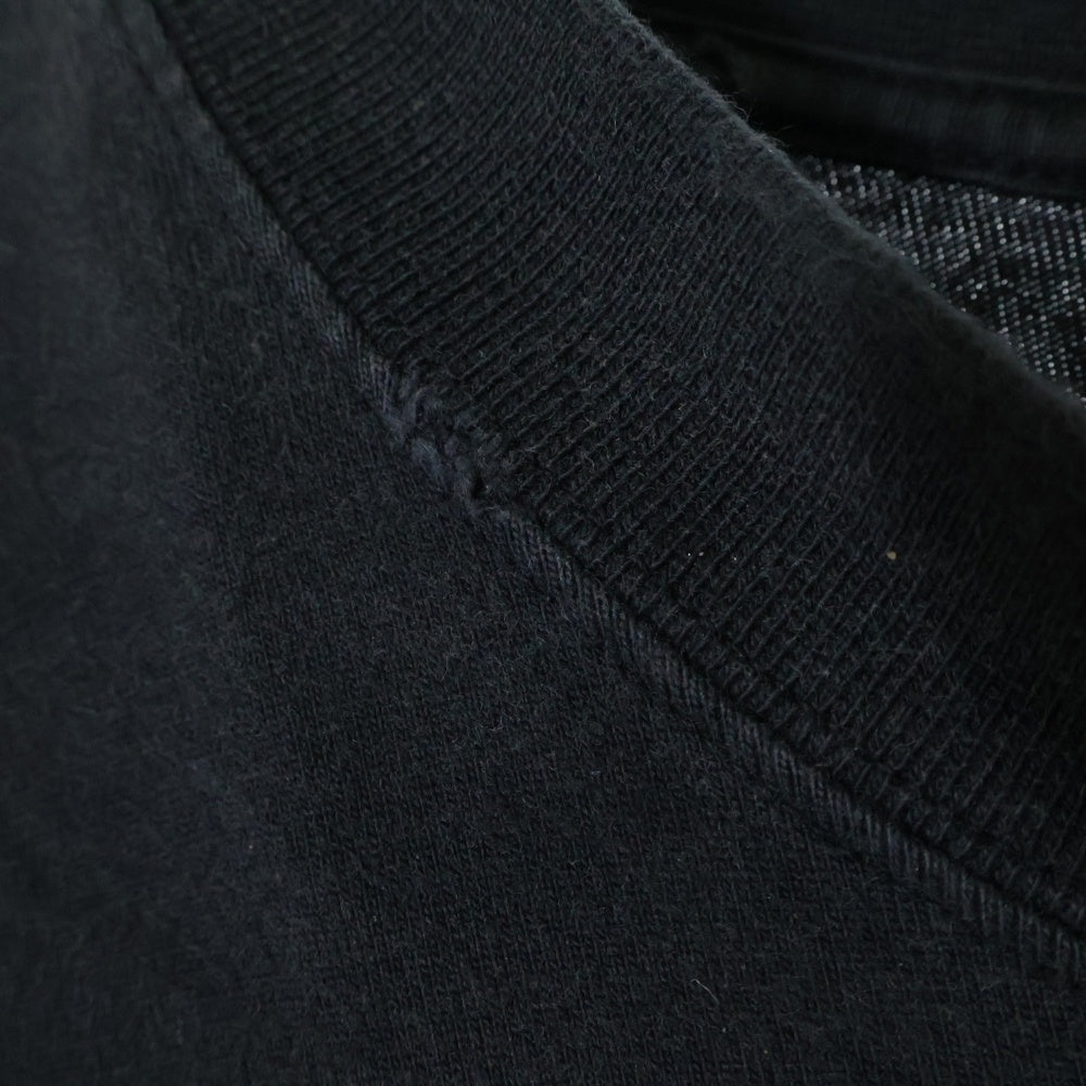 BALENCIAGA(バレンシアガ) 23SS ダメージ加工 カレッジロゴプリント 半袖Tシャツ カットソー ブラック 739784