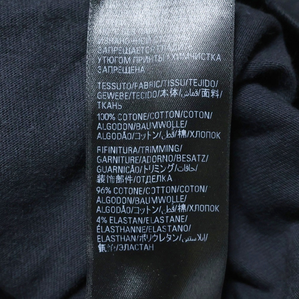 BALENCIAGA(バレンシアガ) 23SS ダメージ加工 カレッジロゴプリント 半袖Tシャツ カットソー ブラック 739784
