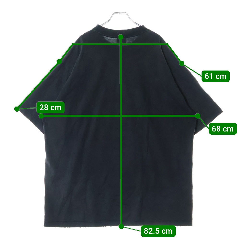 BALENCIAGA(バレンシアガ) 23SS ダメージ加工 カレッジロゴプリント 半袖Tシャツ カットソー ブラック 739784