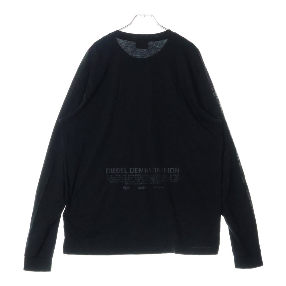 DIESEL(ディーゼル) T-MUST-LS DDDロゴ プリントロングスリーブカットソー 長袖Tシャツ ブラック A12269 0QANW