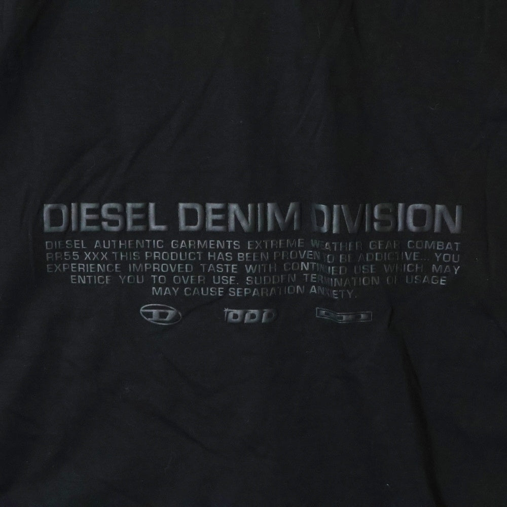 DIESEL(ディーゼル) T-MUST-LS DDDロゴ プリントロングスリーブカットソー 長袖Tシャツ ブラック A12269 0QANW